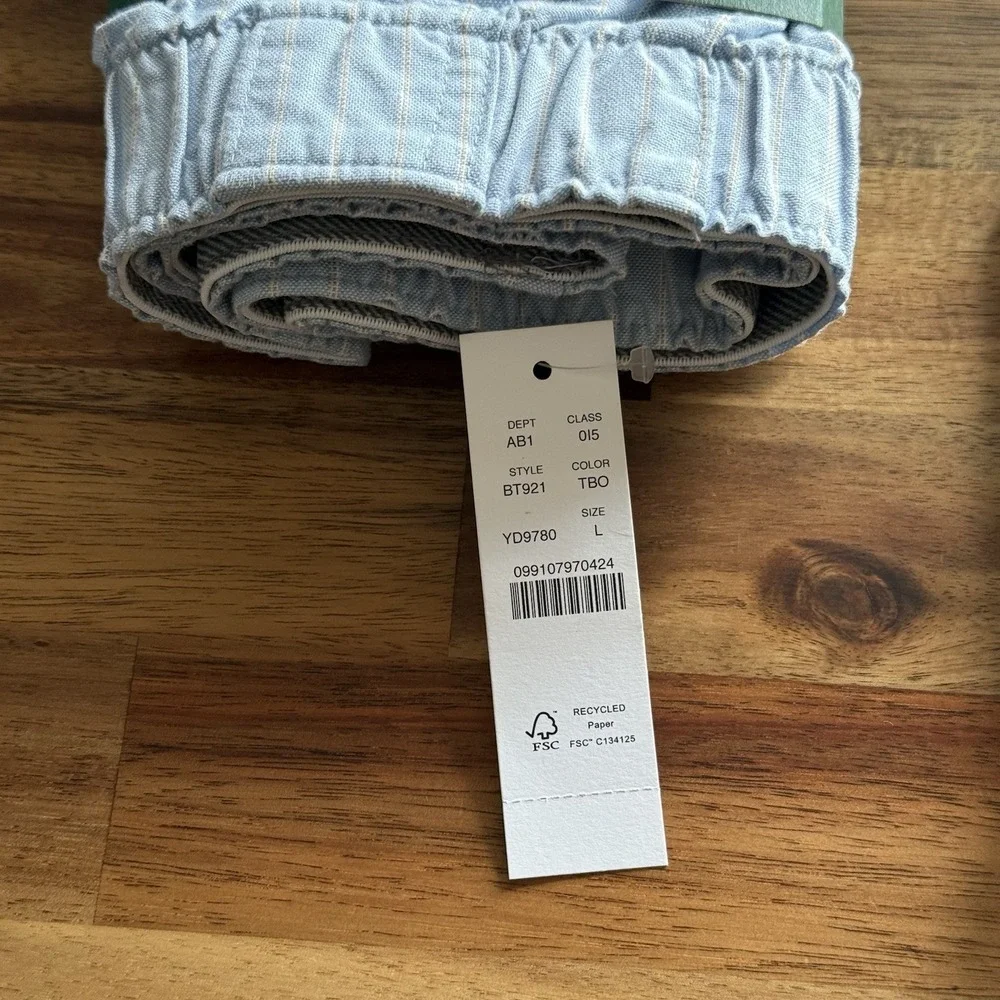 NWT Lot of 2 J Crew Woven Boxers Mens Large Underwear Surfer Print Striped 35/37